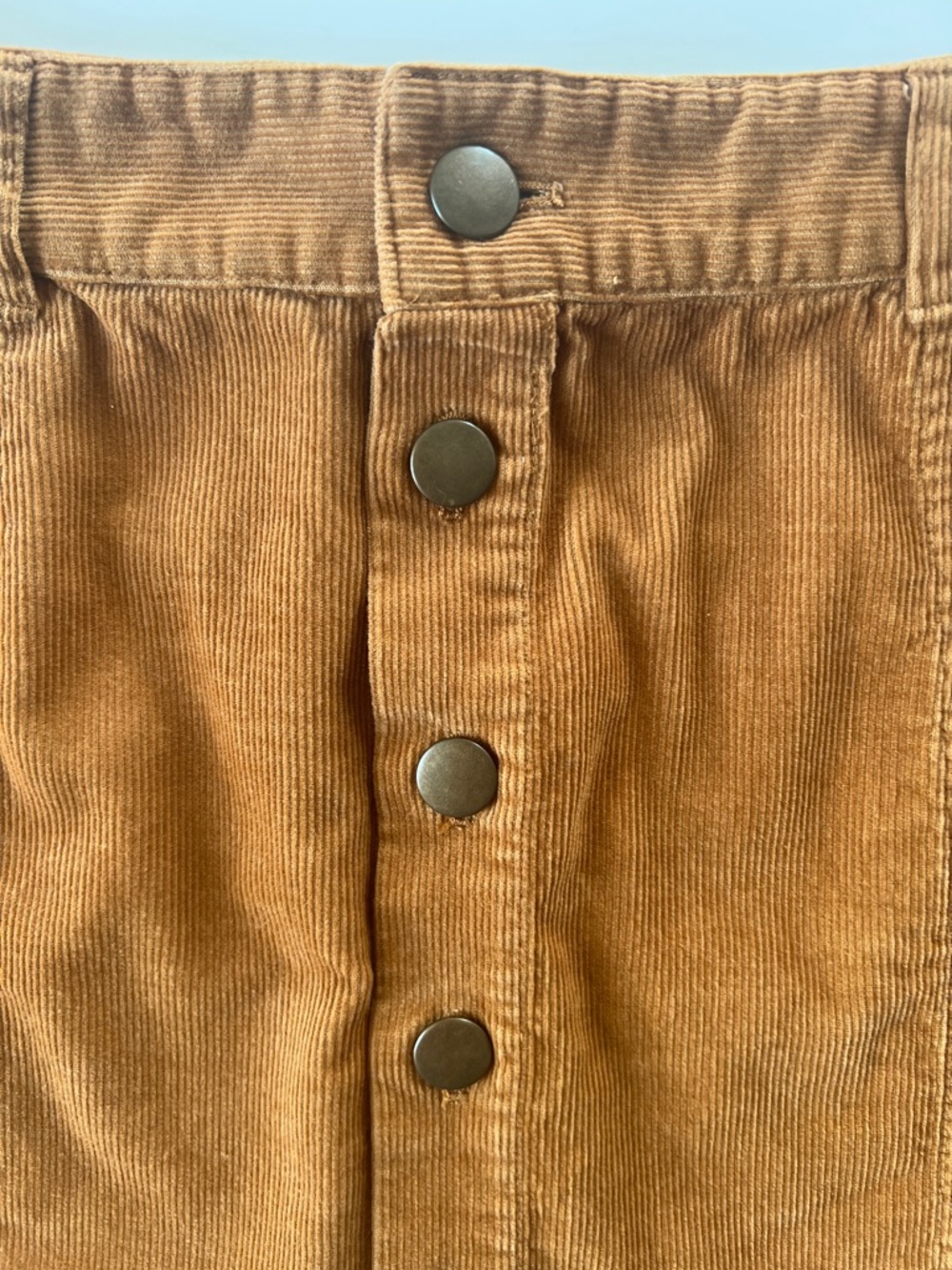 BONGO Rust Brown Corduroy Button-Front Mini Skirt - Picture 5 of 9